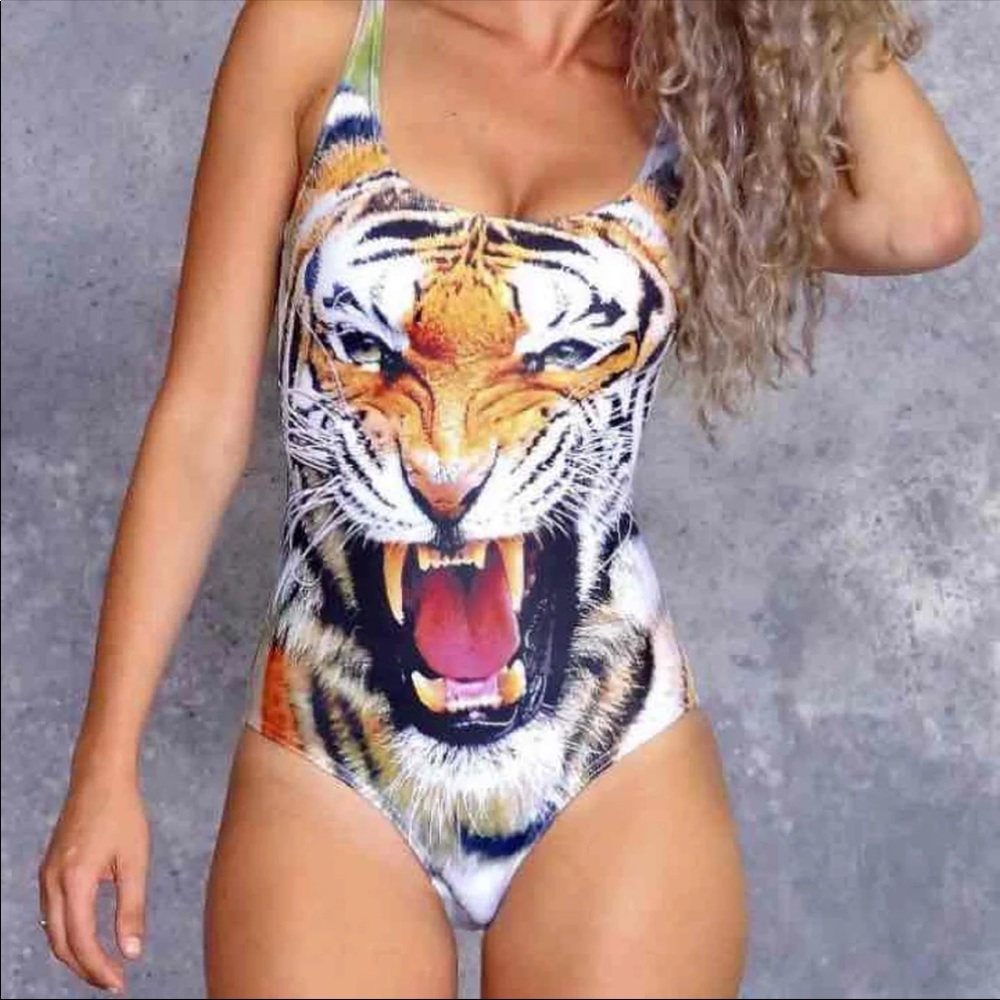 Blackmilk Tiger Print Swimsuit Bodysuit